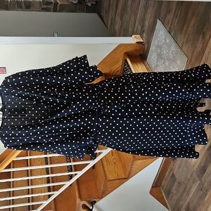 👗CITY CHIC BLUE & WHITE POLKA DOT DRESS👗